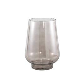 Foto van Ptmd dexa grey glass vase straight round l