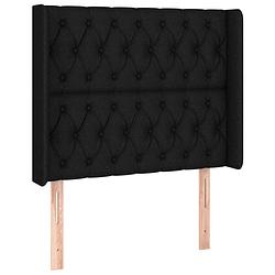 Foto van The living store hoofdeind bedaccessoires - 93x16x118/128 cm - zwart