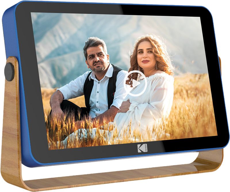 Foto van Kodak 10 inch wifi metal photo frame blue