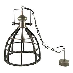 Foto van Non-branded hanglamp barbera 47 x 166 cm staal 40w grijs