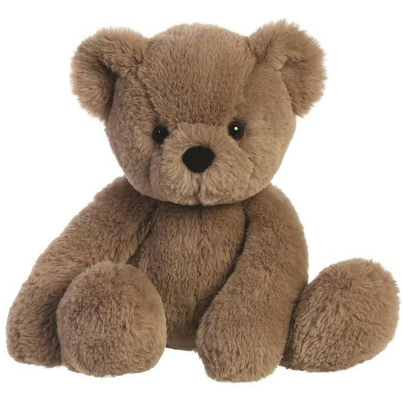 Foto van Aurora eco nation pluche knuffeldier teddybeer - bruin - 28 cm - bosdieren thema - knuffelberen