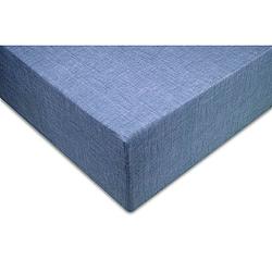 Foto van Zo home lino hoeslaken katoen linnen look 35cm hoek - bonnet blue 90x210/220cm