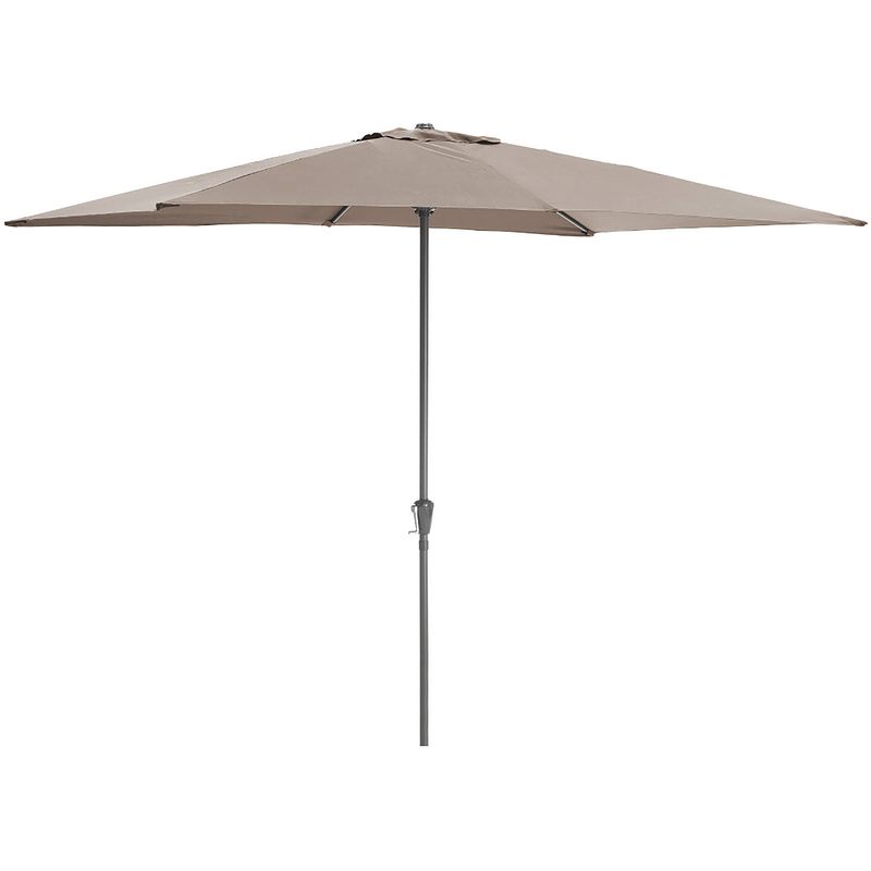 Foto van Acaza staande parasol in aluminium - stokparasol van 200x300 cm - taupe