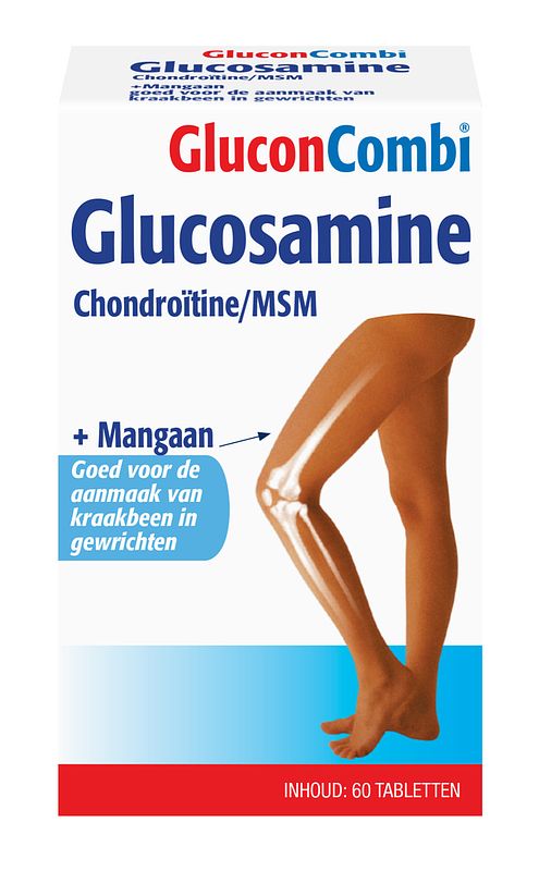 Foto van Leef vitaal gluconcombi glucosamine chondroïtine/msm tabletten