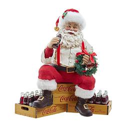Foto van Kurt s. adler - kerstman coca-cola op krat l22cm