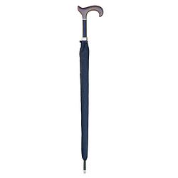 Foto van Classic canes wandelstok paraplu - zwart - derby handvat - met soft-touch coating - verstelbaar - lengte 92 cm