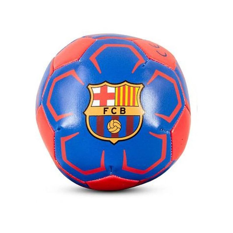Foto van Fc barcelona voetbal soft synthetisch blauw/rood maat 4