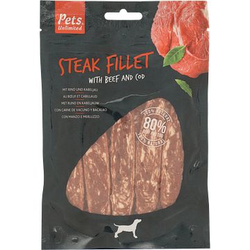 Foto van Pets unlimited steak fillet beef 100 gram bij jumbo