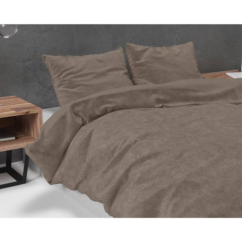 Foto van Sleeptime dbo st velvet uni taupe 140x220