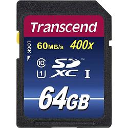 Foto van Transcend premium 400 sdxc-kaart 64 gb class 10, uhs-i