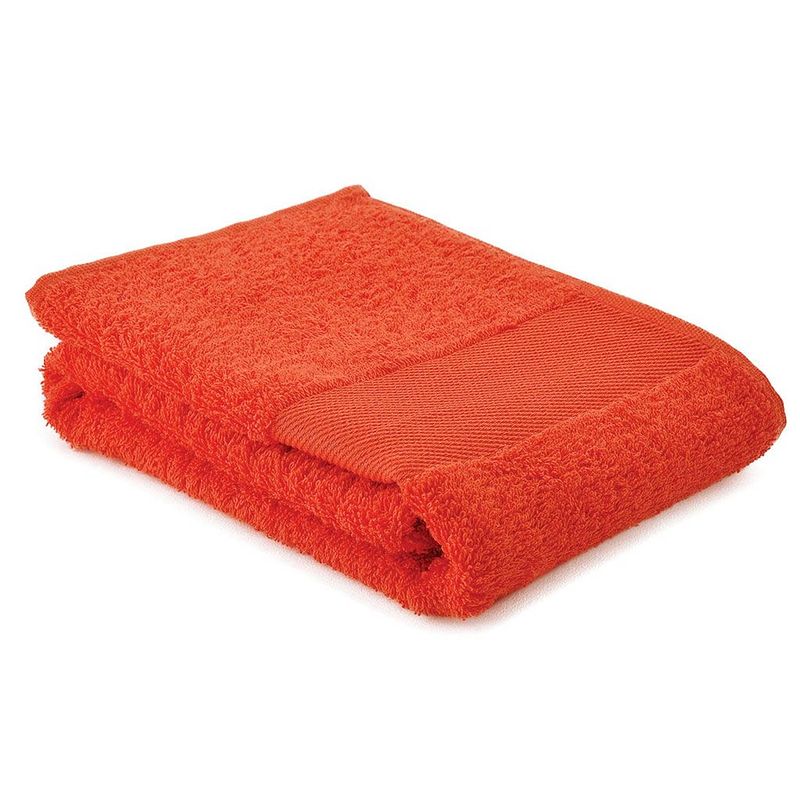 Foto van Arowell sporthanddoek fitness handdoek 130 x 30 cm - 500 gram - oranje (1 stuks)