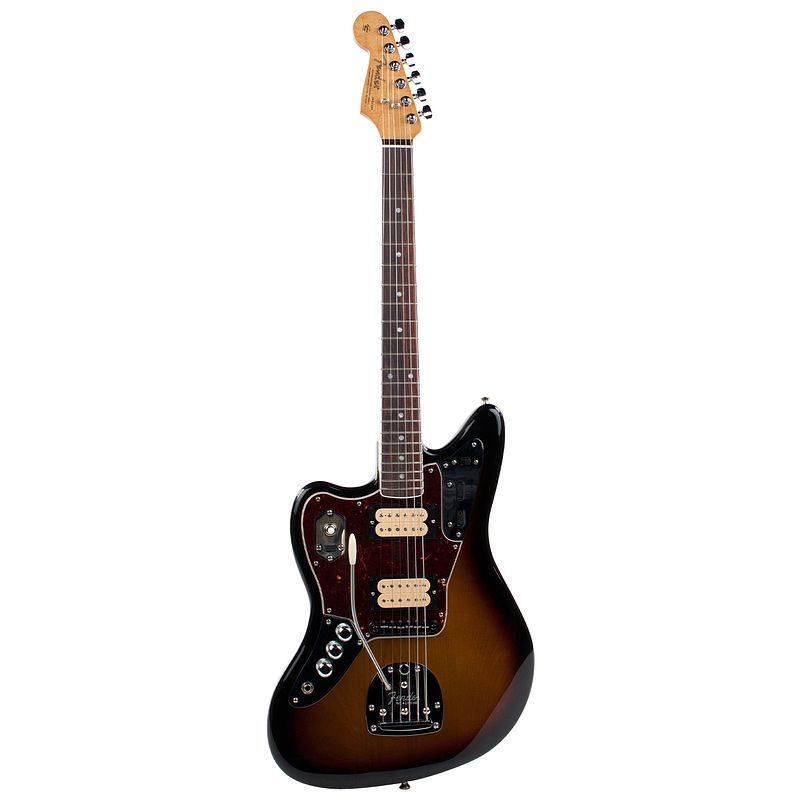 Foto van Fender kurt cobain jaguar nos lh 3-color sunburst rw