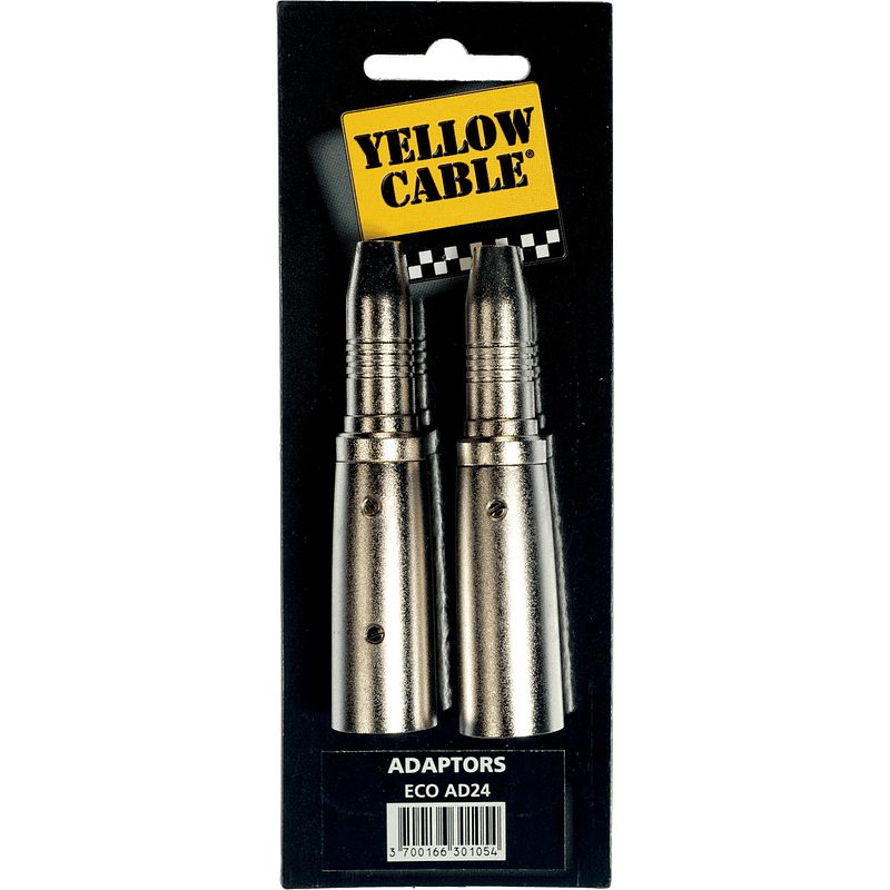 Foto van Yellow cable ad24 6.3 mm trs jack female - xlr male verloopplug (2 stuks)