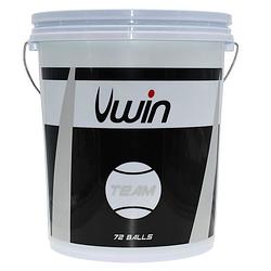 Foto van Uwin tennisballen team rubber/vilt geel 72 stuks