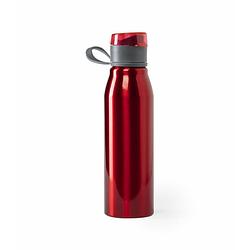 Foto van Aluminium waterfles/drinkfles kleur metallic rood - met schroefdop - 700 ml - drinkflessen