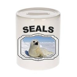 Foto van Dieren zeehond spaarpot - seals/ zeehonden spaarpotten kinderen 9 cm - spaarpotten