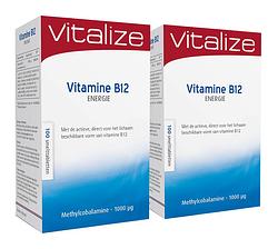Foto van Vitalize vitamine b12 smelttabletten voordeelverpakking