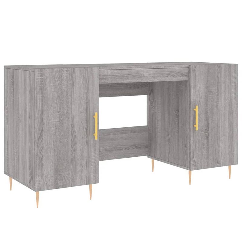 Foto van The living store bureau sonoma eiken - 140 x 50 x 75 cm - industrieel design