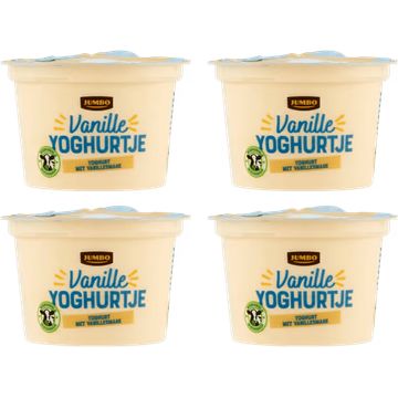 Foto van Jumbo yoghurt met vanillesmaak 4 x 200g