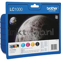 Foto van Brother lc-1000 multipack zwart en kleur cartridge