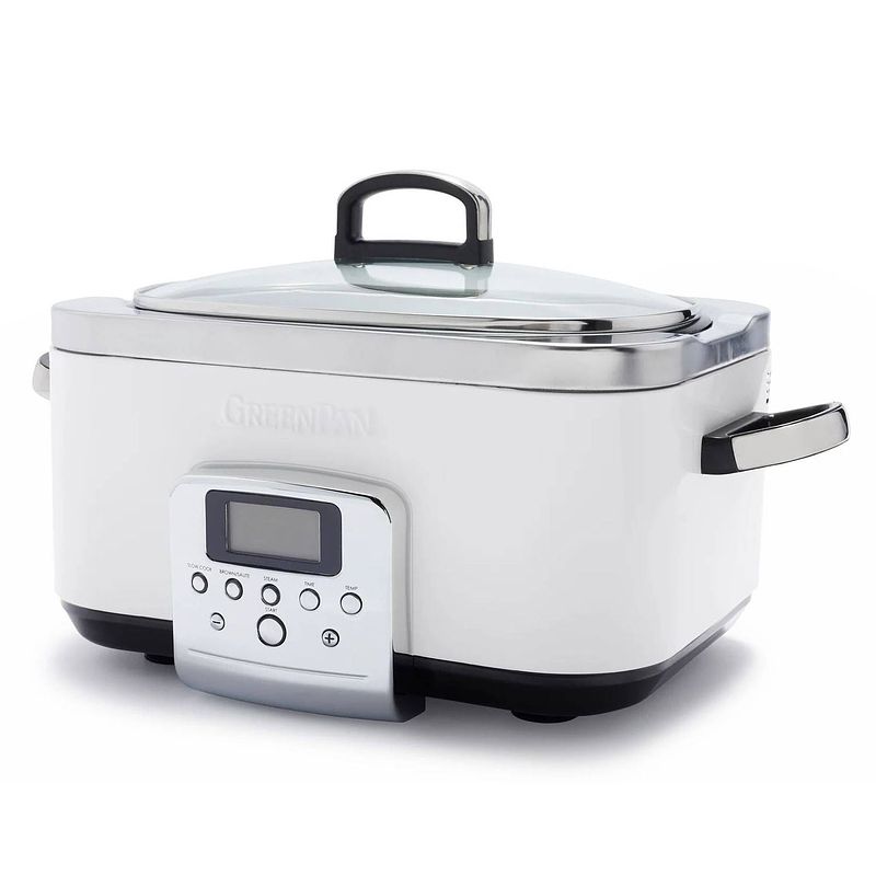 Foto van Greenpan slowcooker - 6.0 liter - cream - keramische anti-baklaag