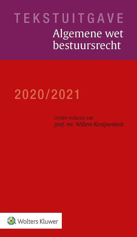 Foto van Tekstuitgave algemene wet bestuursrecht 2020/2021 - paperback (9789013158137)