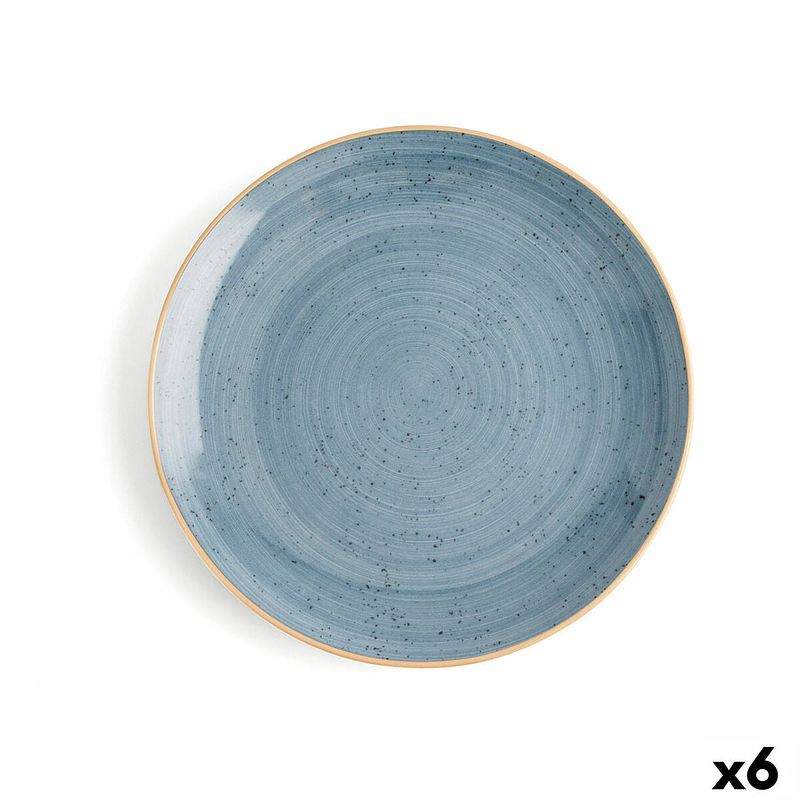 Foto van Platt tallrik ariane terra keramisch blauw (ø 27 cm) (6 stuks)