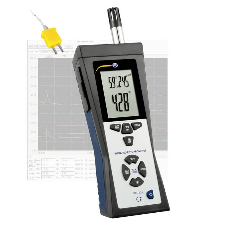 Foto van Pce instruments pce-320 luchtvochtigheidsmeter (hygrometer)