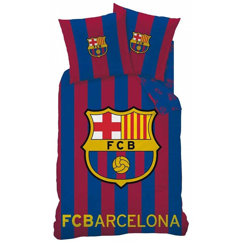 Foto van Fc barcelona logo - dekbedovertrek - eenpersoons - 140 x 200 cm