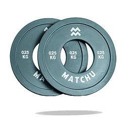 Foto van Matchu sports fractional plate 0.25 kg - 2 stuks - zwart - ø 50mm - rubber