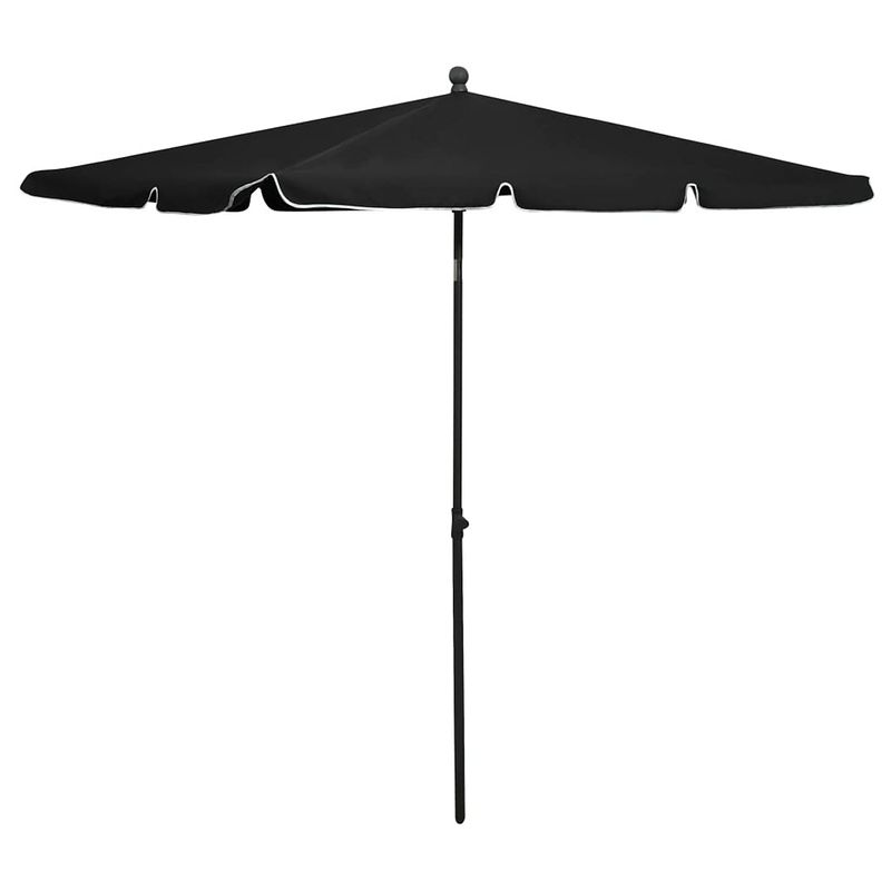 Foto van Vidaxl parasol met paal 210x140 cm zwart