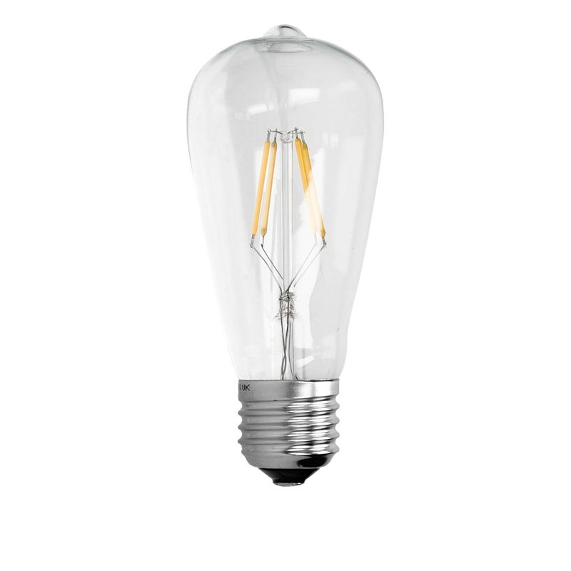 Foto van Led-lamp gloeilamp / gloeilamp gloeidraad warm wit e27 4w