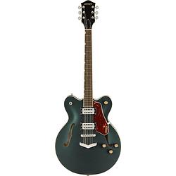 Foto van Gretsch g2622 streamliner center block double-cut v-stoptail cadillac green semi-akoestische gitaar