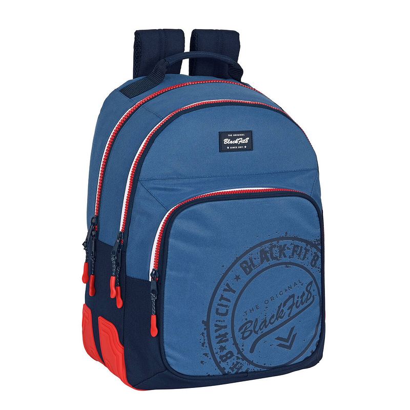 Foto van Schoolrugzak blackfit8 stamp blauw