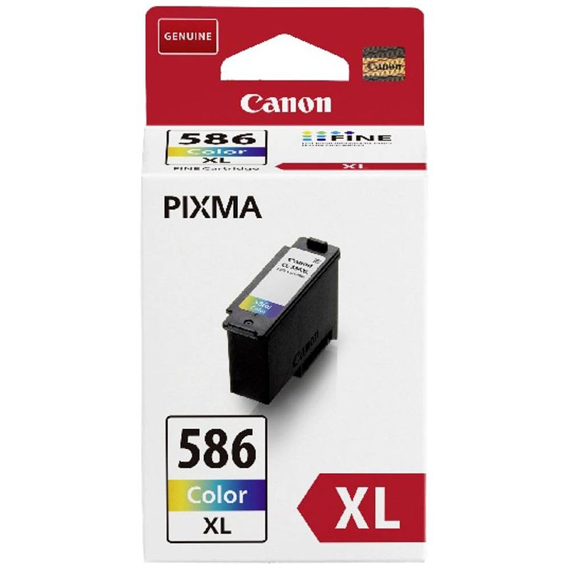 Foto van Canon inktcartridge cl-586xl origineel cyaan, magenta, geel 6226c001