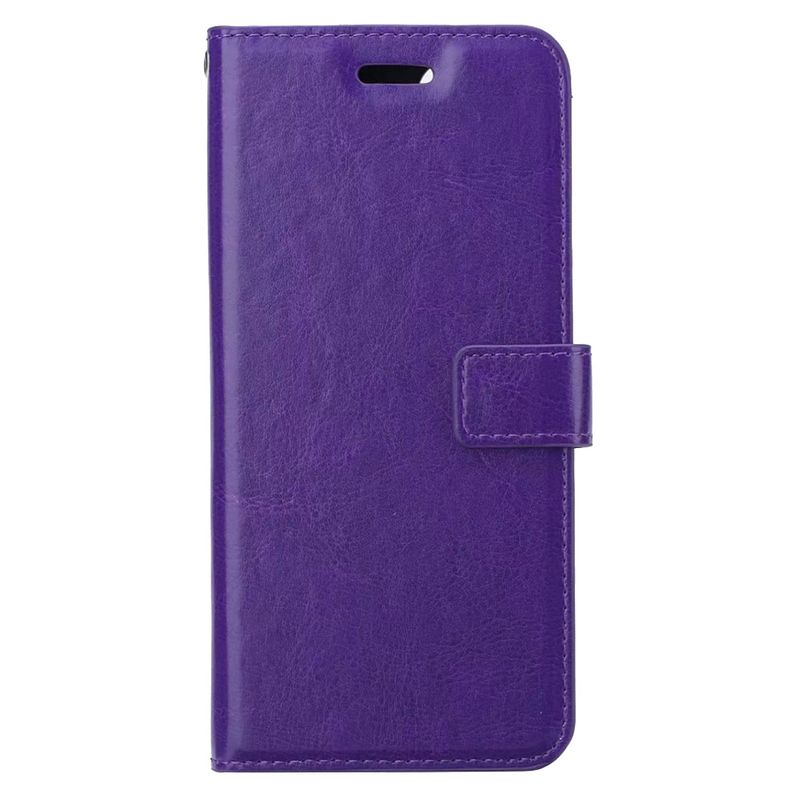 Foto van Basey oneplus nord ce 2 hoesje bookcase hoes flip case book cover - oneplus nord ce 2 hoes book case hoesje - paars