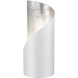 Foto van Led tafellamp - trion fronta - e14 fitting - rond - mat wit - aluminium