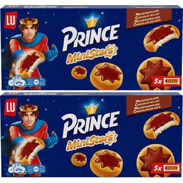 Foto van Lu prince ministars koekjes met melkchocolade 2 x 187g bij jumbo