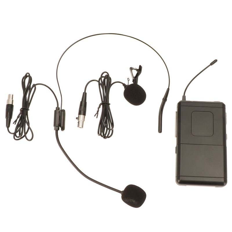 Foto van Devine sound scout bodypack draadloze dasspeldmicrofoon & headset 830 mhz