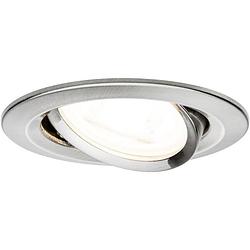 Foto van Paulmann 93603 nova inbouwlamp led gu10 7 w ijzer (geborsteld)