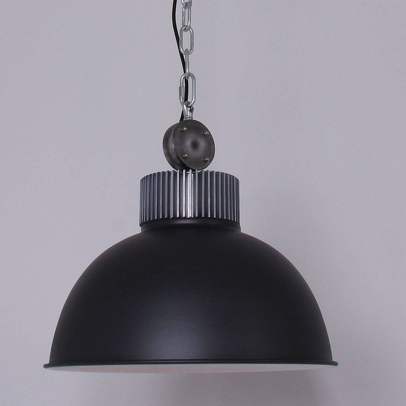 Foto van Lightning - industriele hanglamp 1-l e27 medium - zwart