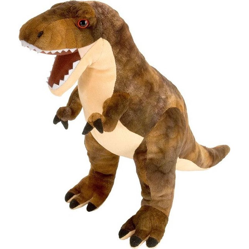 Foto van Wild republic knuffel dinosaurus t-rex 20 cm pluche bruin