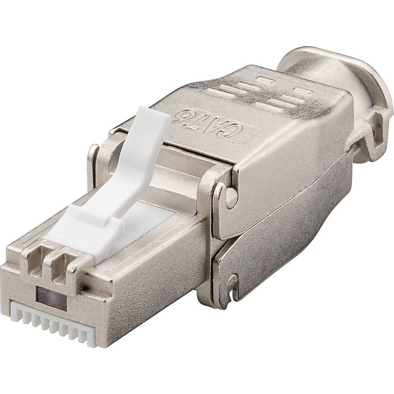 Foto van Tru components cat 6a rj45-connector, zonder gereedschap 1610346 stekker, recht aantal polen 8p8c 1 stuk(s)