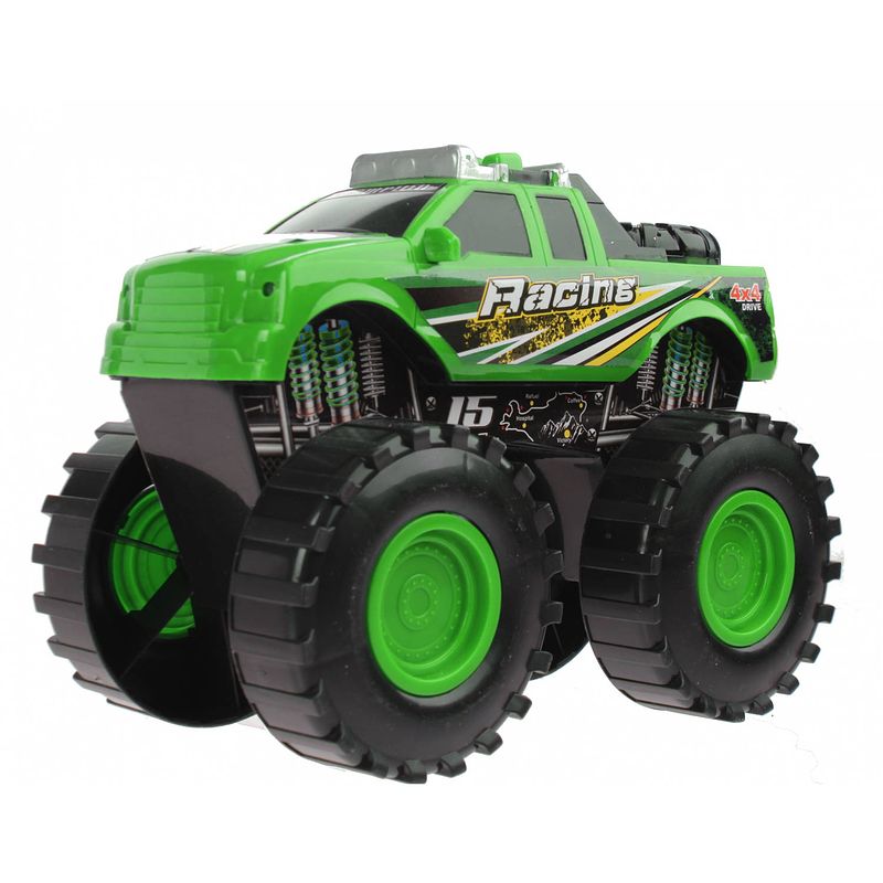 Foto van Jonotoys monstertruck met licht en geluid groen 19 cm