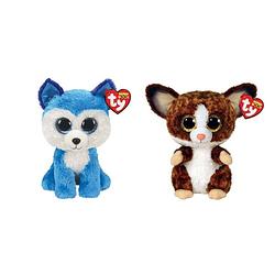 Foto van Ty - knuffel - beanie boo's - prince husky & bush baby galago