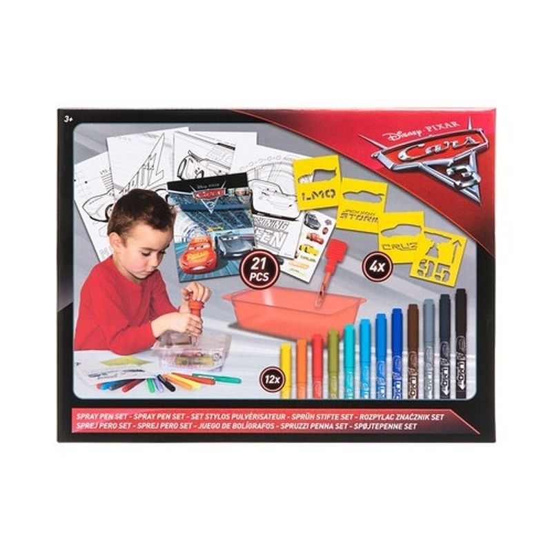 Foto van Disney spraypen-set cars 21-delig