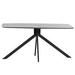 Foto van Giga meubel eettafel deens ovaal - zwart - 200cm - eettafel batti