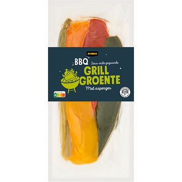 Foto van 4 verpakkingen | jumbo grillgroente met asperges 250g aanbieding bij jumbo