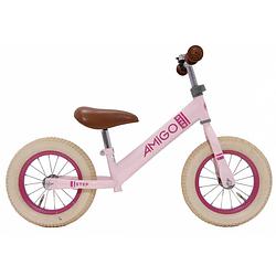 Foto van Amigo loopfiets met 2 wielen step 12 inch meisjes roze
