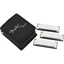 Foto van Fender blues deluxe harmonica 3-pack met opbergetui